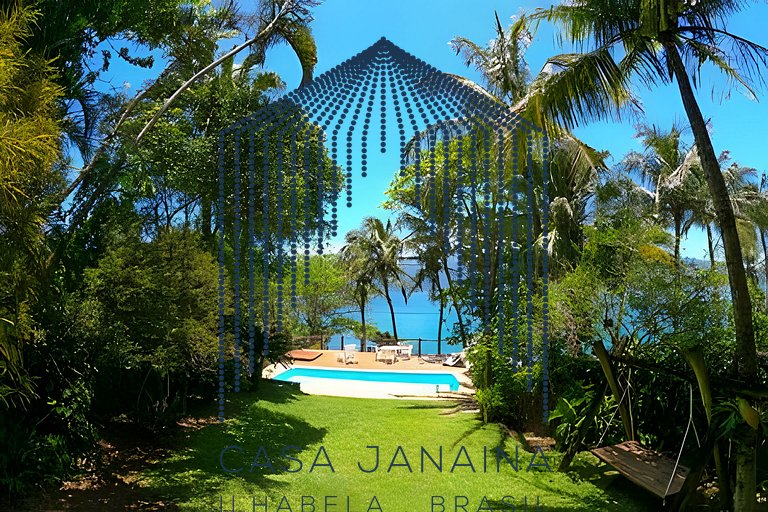 Quarto em casa beira-mar c/ piscina - Ilhabela