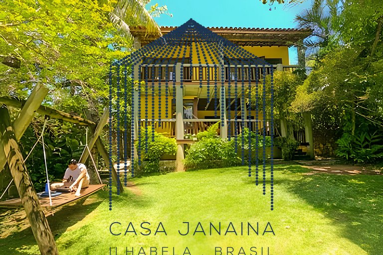 Quarto em casa beira-mar c/ piscina - Ilhabela