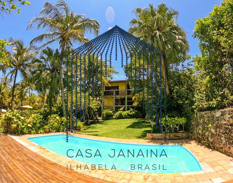 Quarto em casa beira-mar c/ piscina - Ilhabela